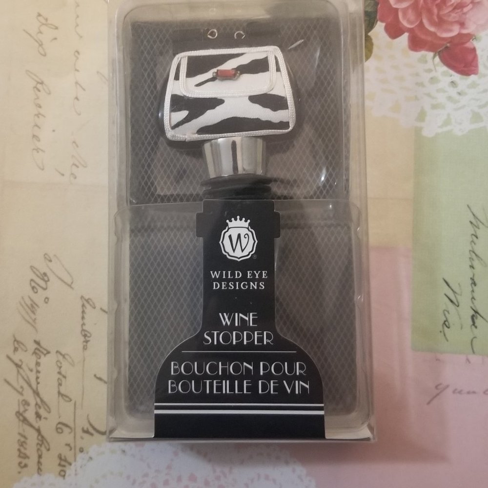 Zebra Purse Wine Stopper